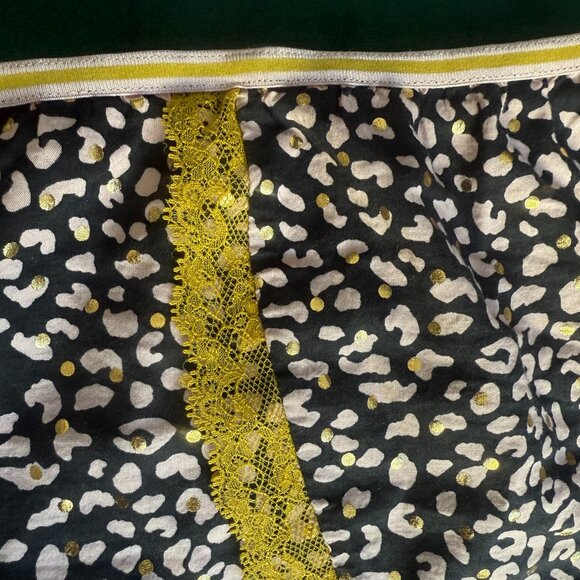 Victoria's Secret Lace Trim Cheetah Pink Gold Chartreuse Pajama Short Set LRG - Picture 11 of 16